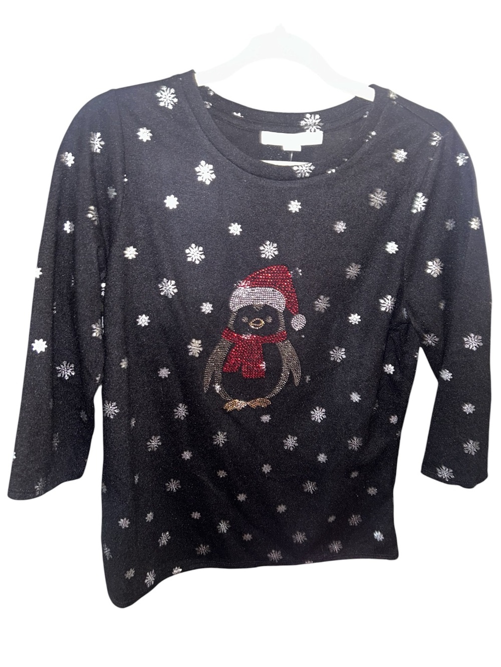 Woman’s Black Penguin Holiday shirt